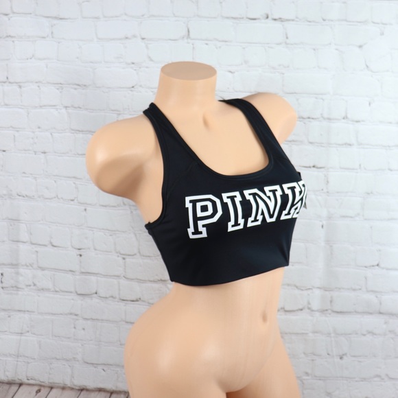 VS Pink Ultimate Sports Bra Racerback Black - Picture 4 of 6
